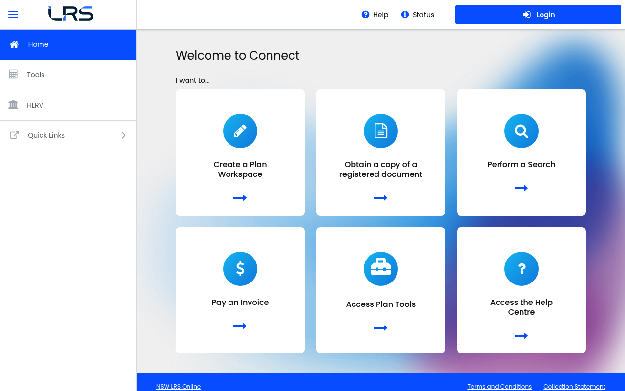 NSW Land Registry Services screenshot