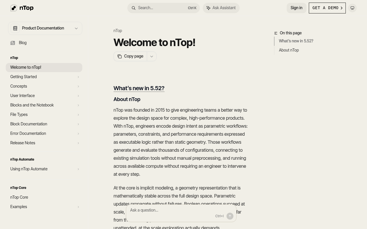 nTop website screenshot