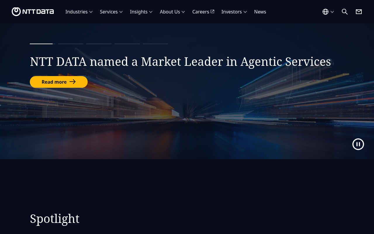 NTT DATA screenshot