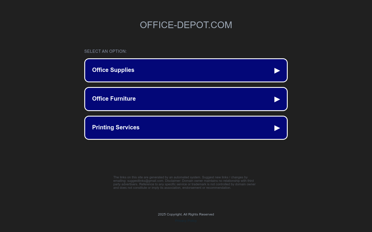 Office Depot screenshot