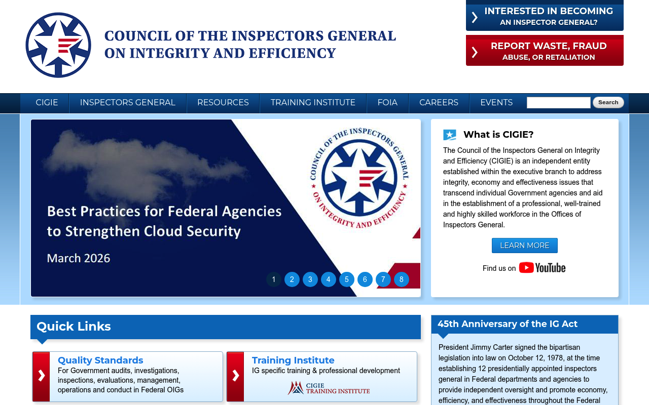 Office of Inspector General screenshot