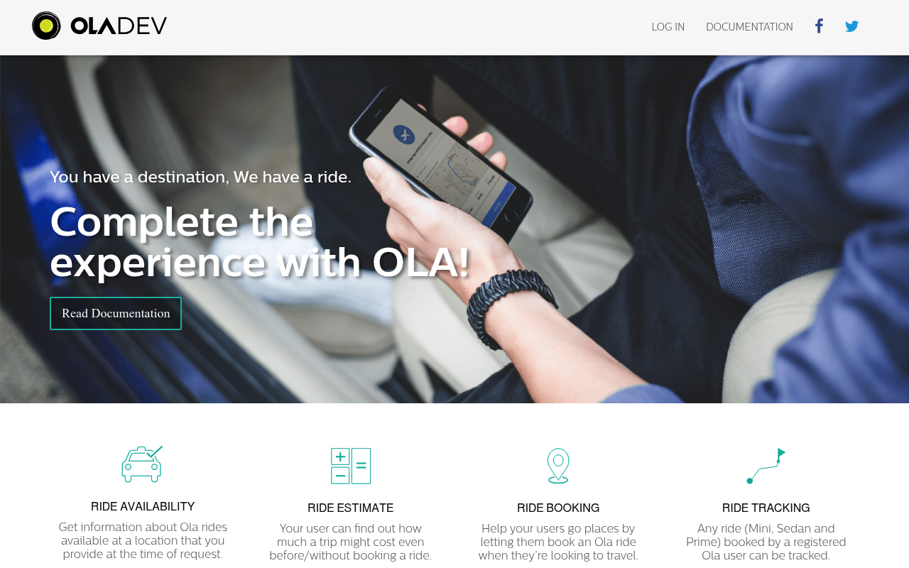 Ola screenshot