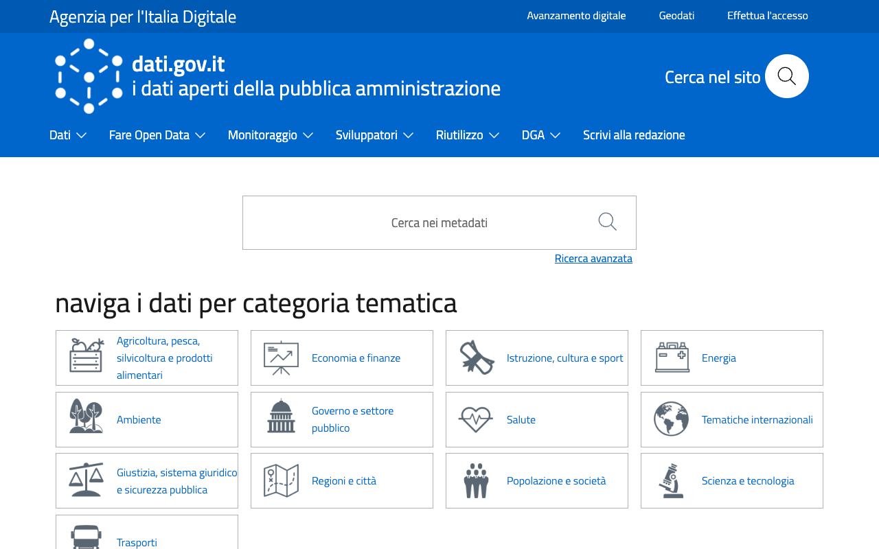 Open Government, Italy screenshot