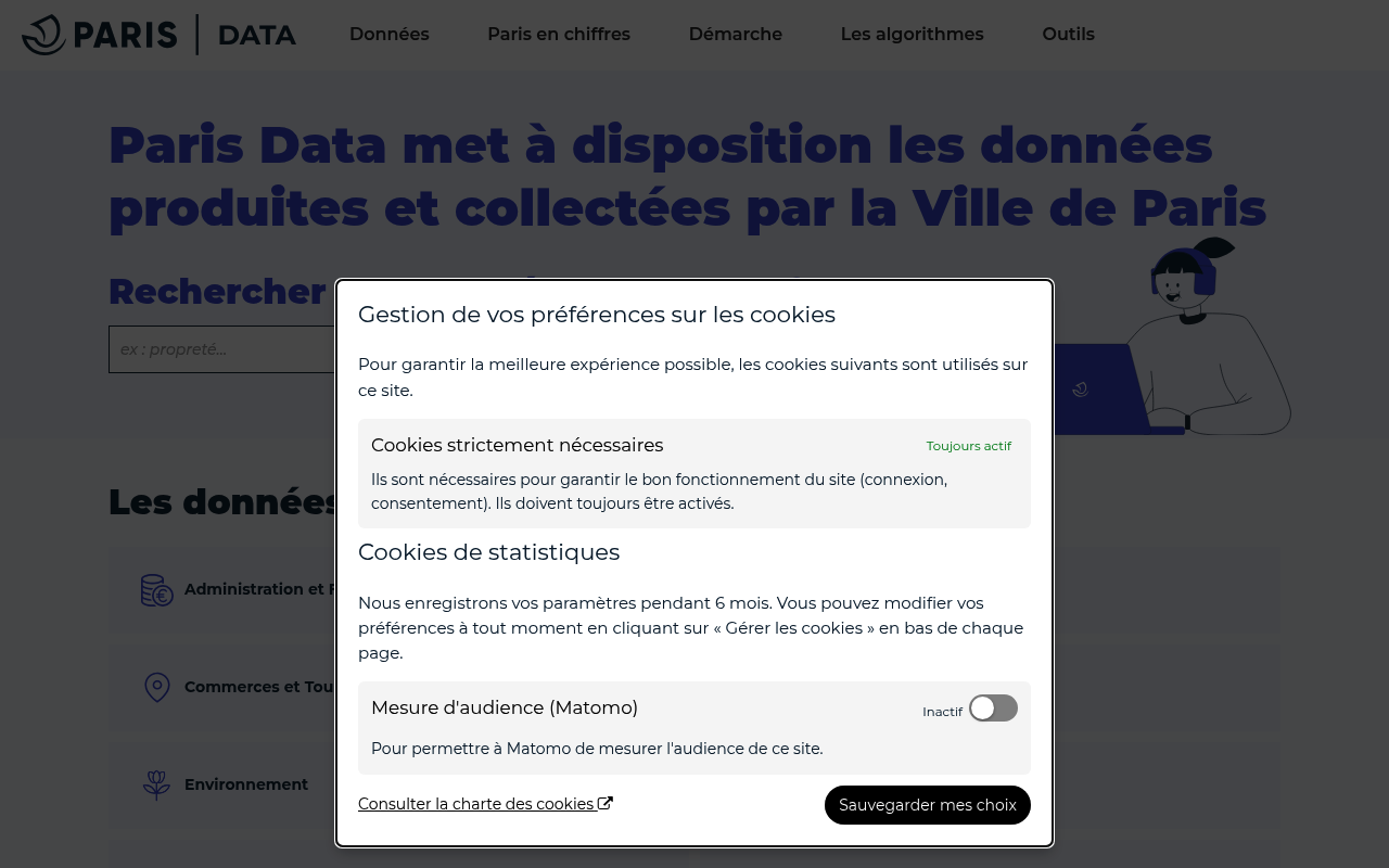 Paris Open Data screenshot