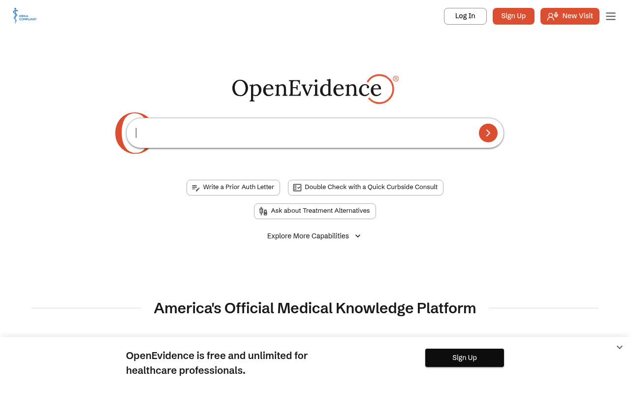 OpenEvidence screenshot
