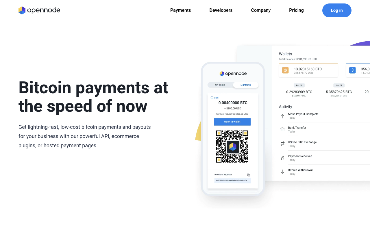 OpenNode screenshot