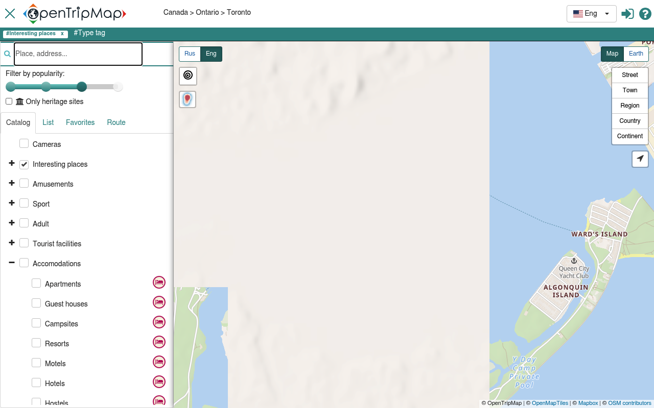 OpenTripMap screenshot
