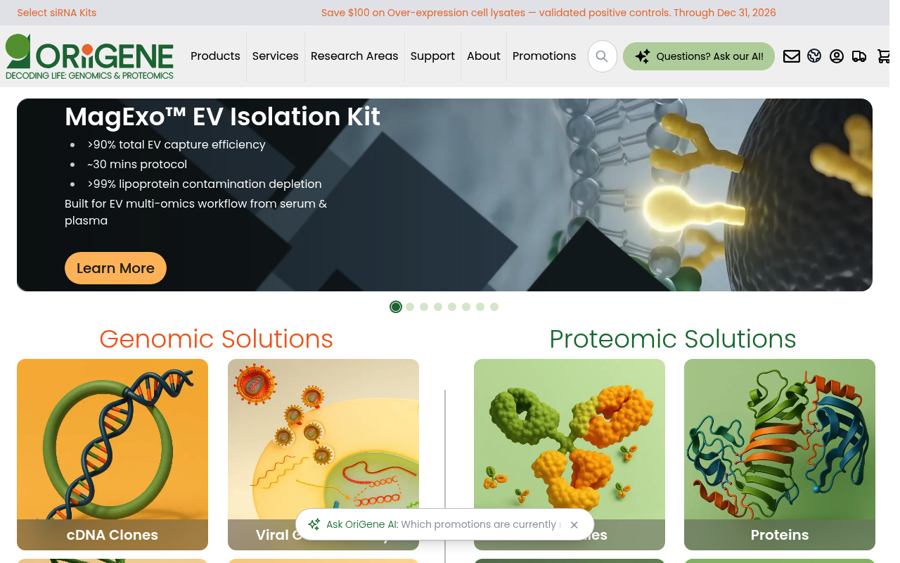 OriGene Technologies screenshot