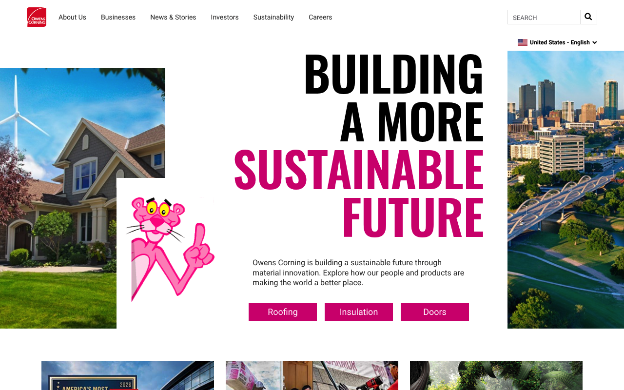 Owens Corning screenshot