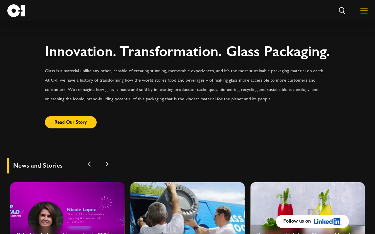 Owens-Illinois (O-I Glass) screenshot