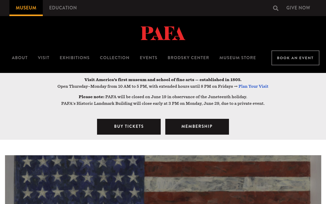 Pennsylvania Academy of the Fine Arts (PAFA) screenshot
