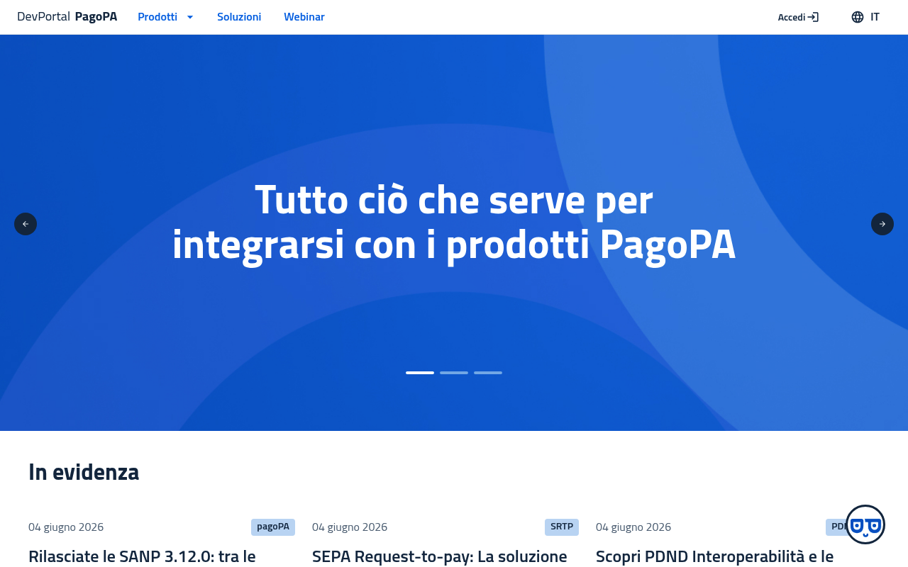 PagoPA website screenshot