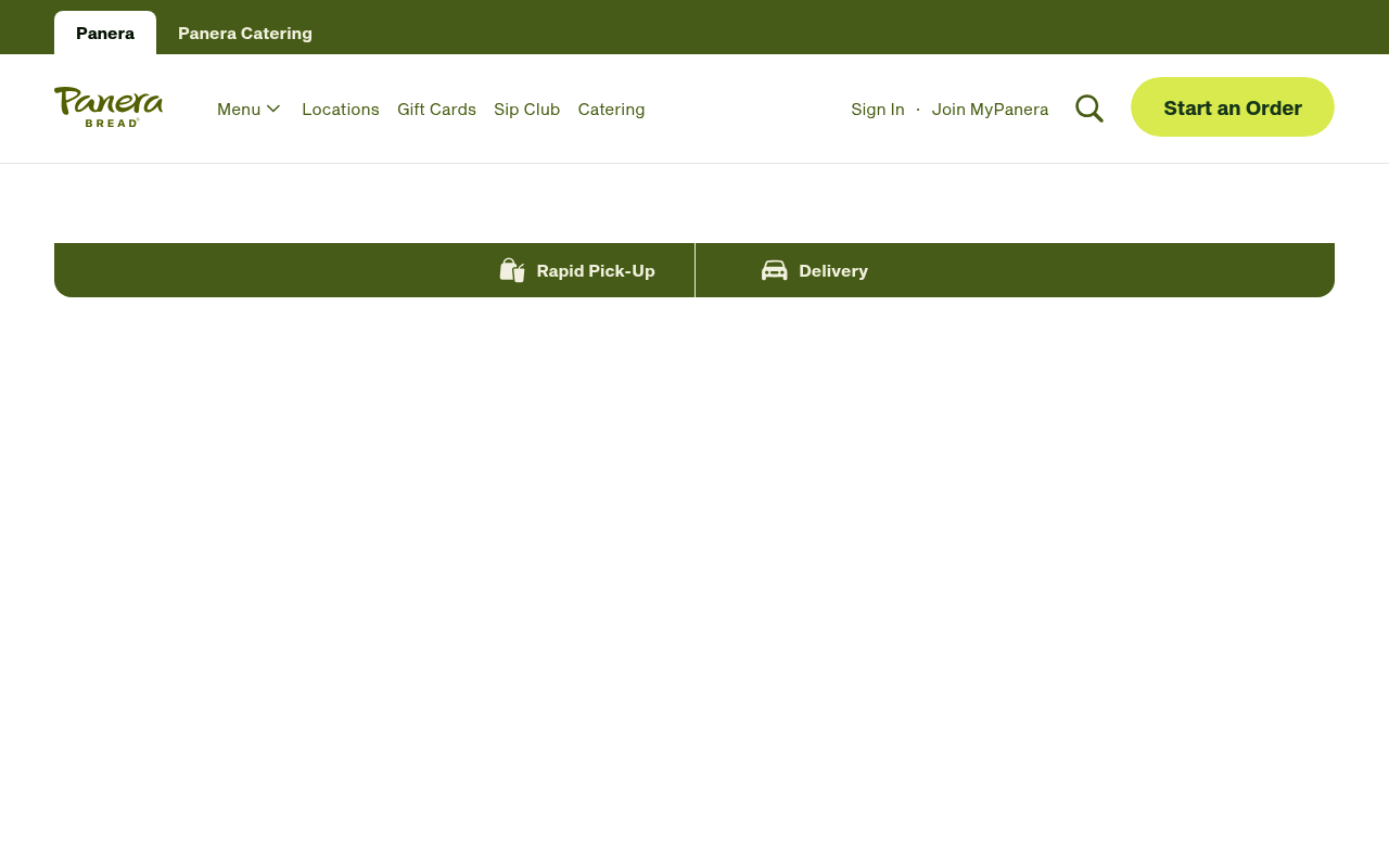 Panera Bread screenshot