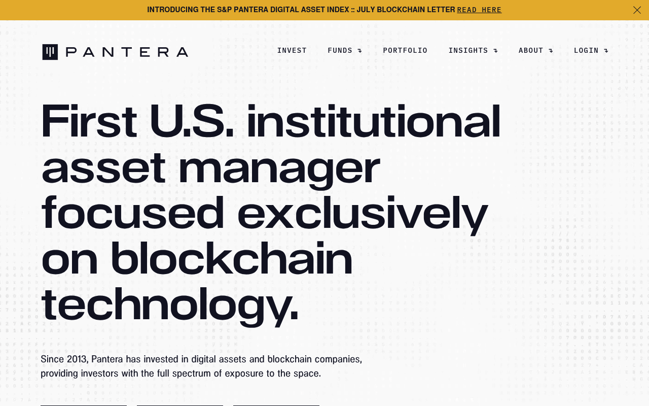 Pantera Capital screenshot