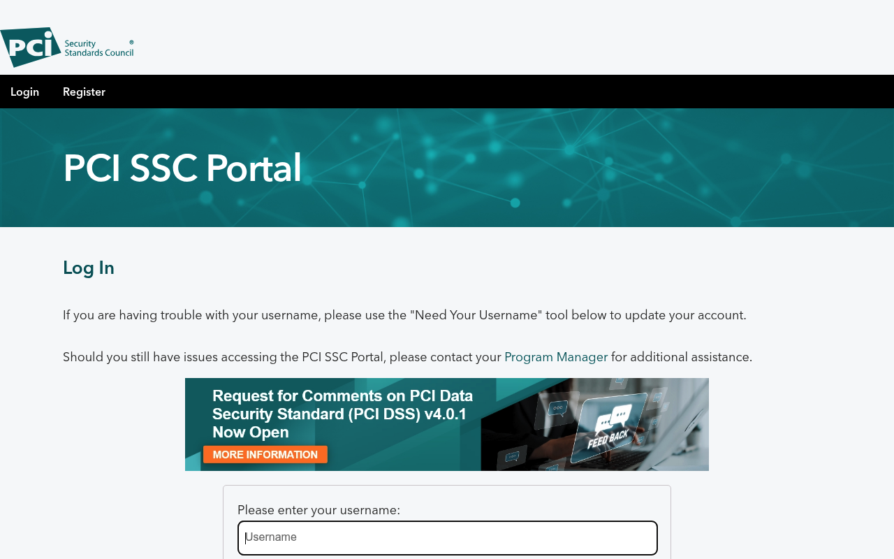 PCI Compliance screenshot