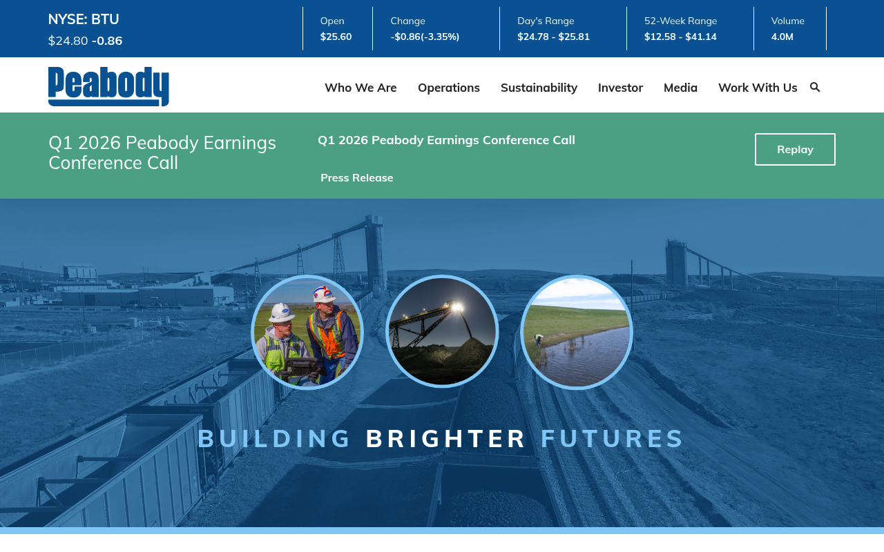 Peabody Energy screenshot