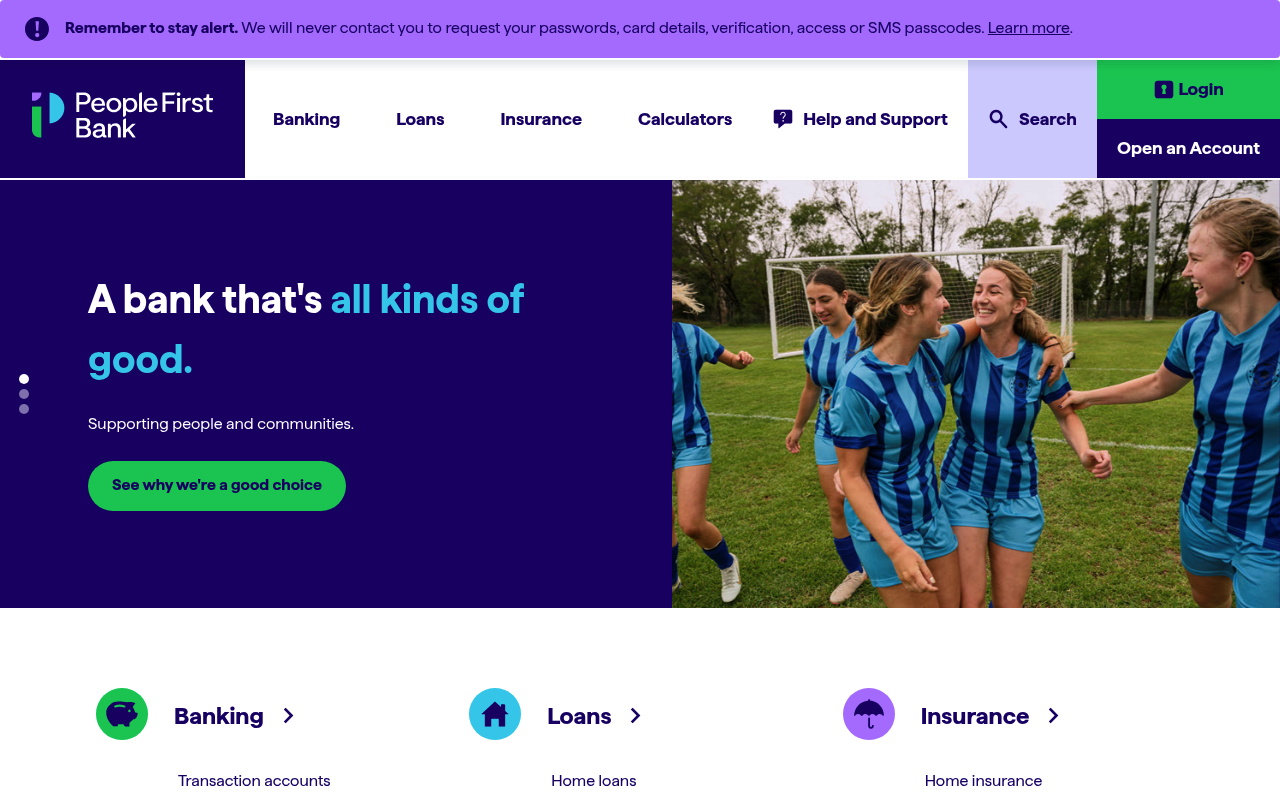 People First Bank screenshot