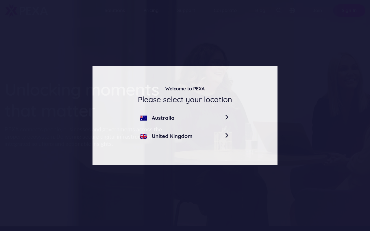 PEXA screenshot