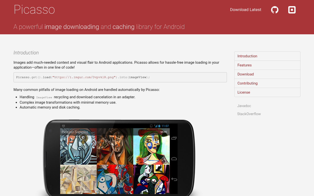 Picasso screenshot