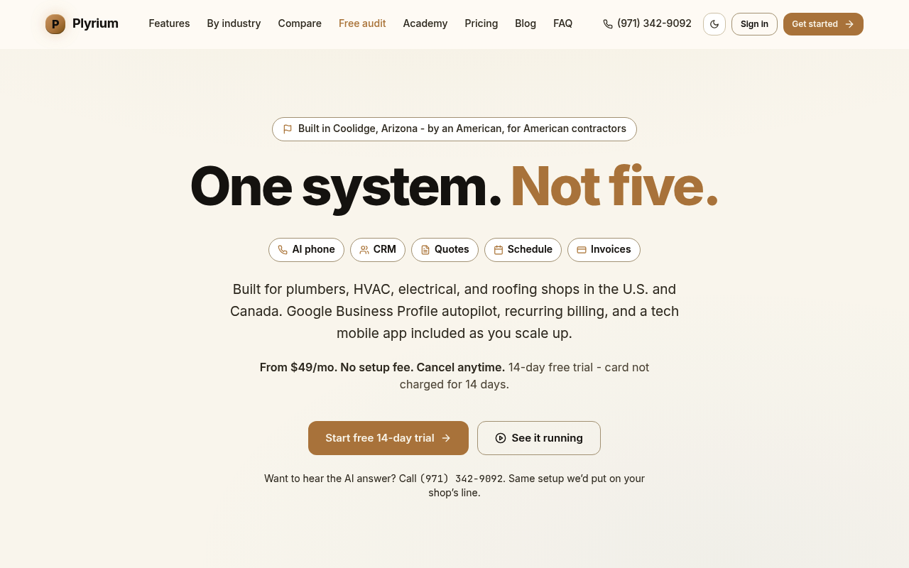 Plyrium website screenshot