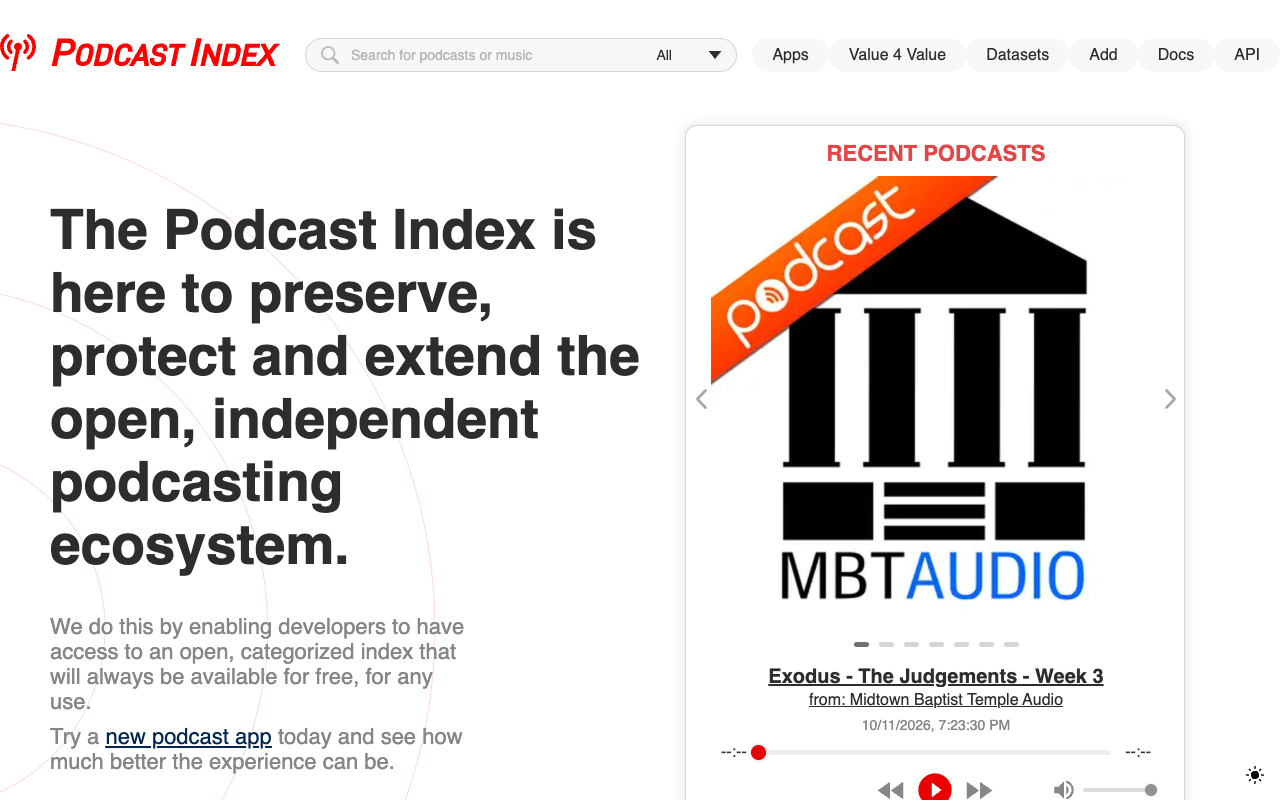 PodcastIndex screenshot