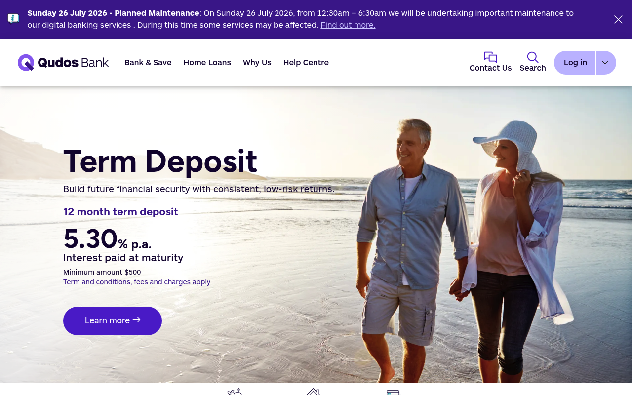 Qudos Bank screenshot