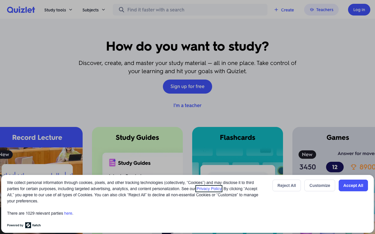 Quizlet screenshot