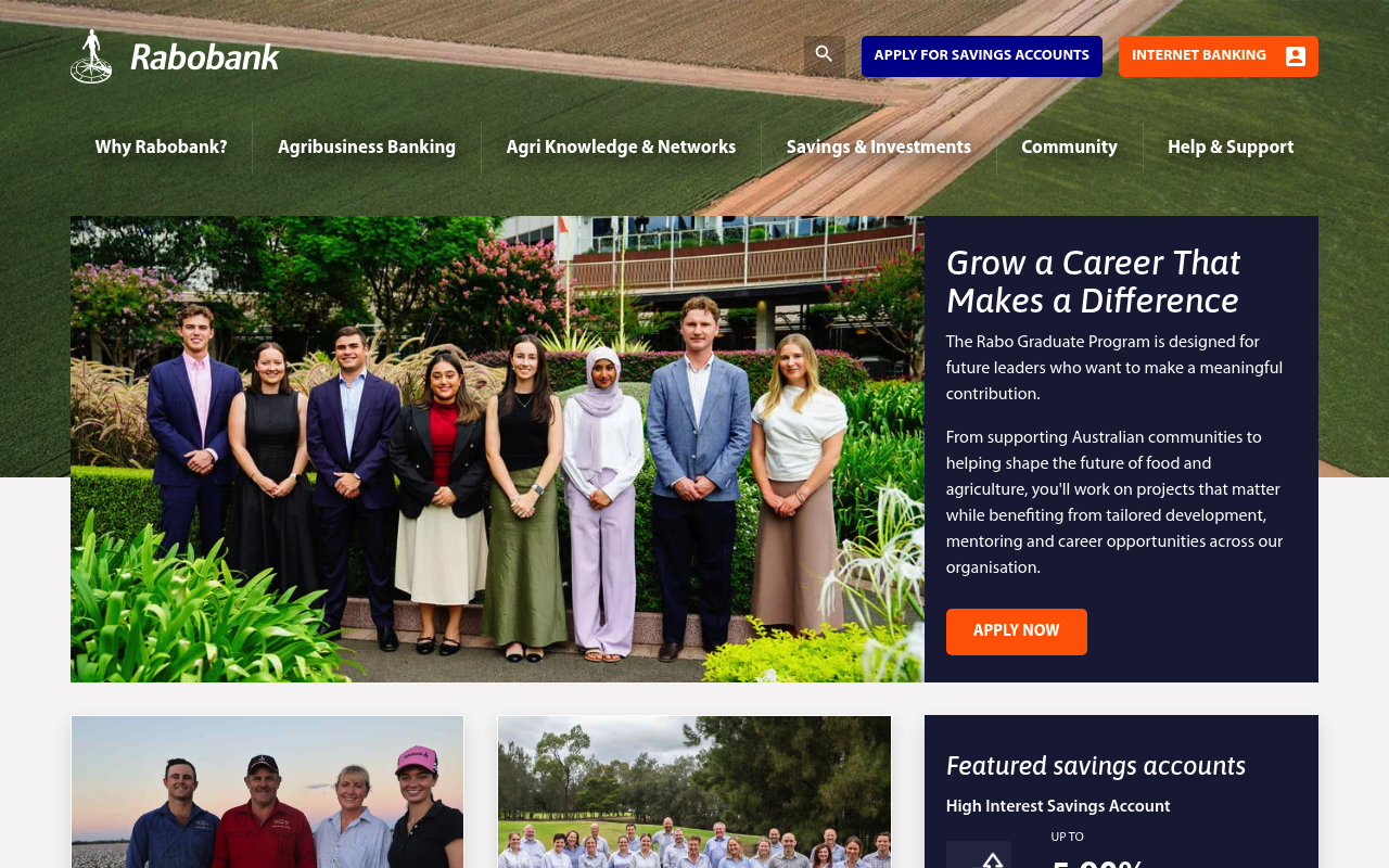 Rabobank Australia screenshot