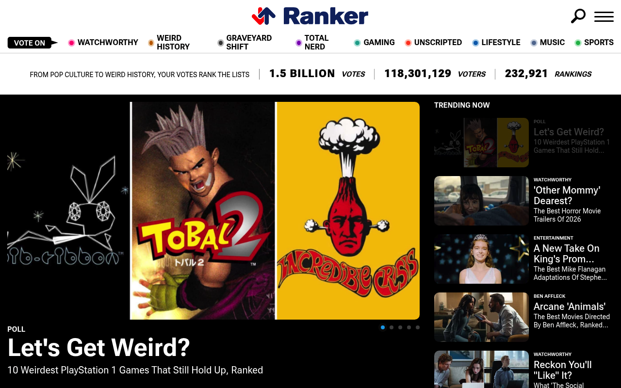 Ranker screenshot