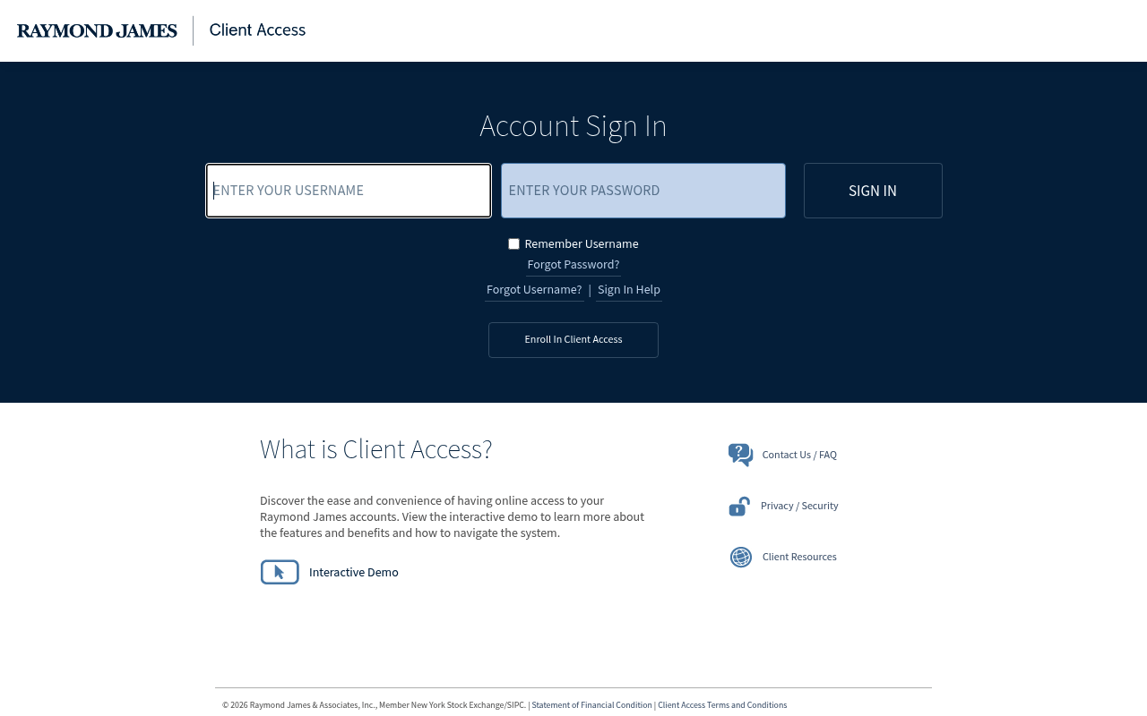 Raymond James Financial screenshot