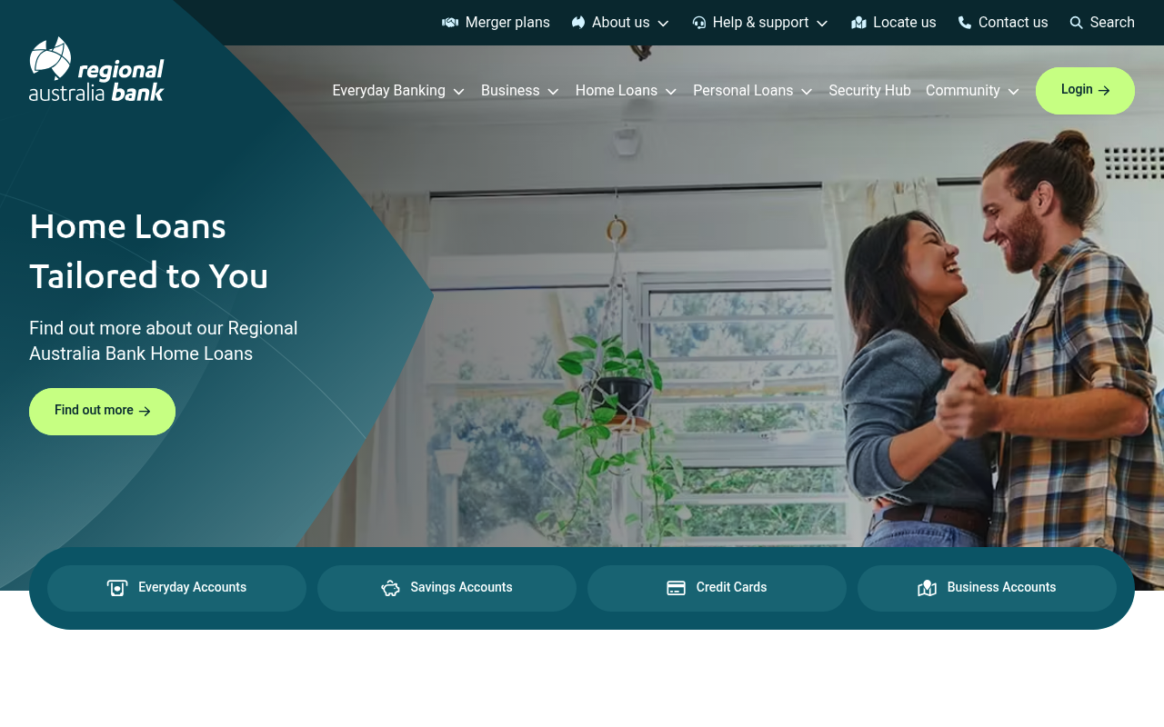 Regional Australia Bank screenshot