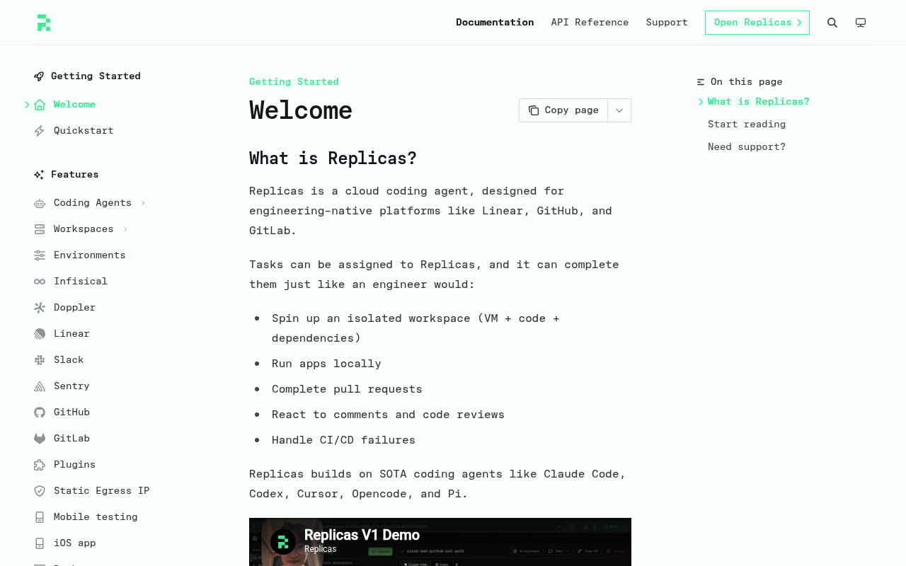 Replicas screenshot