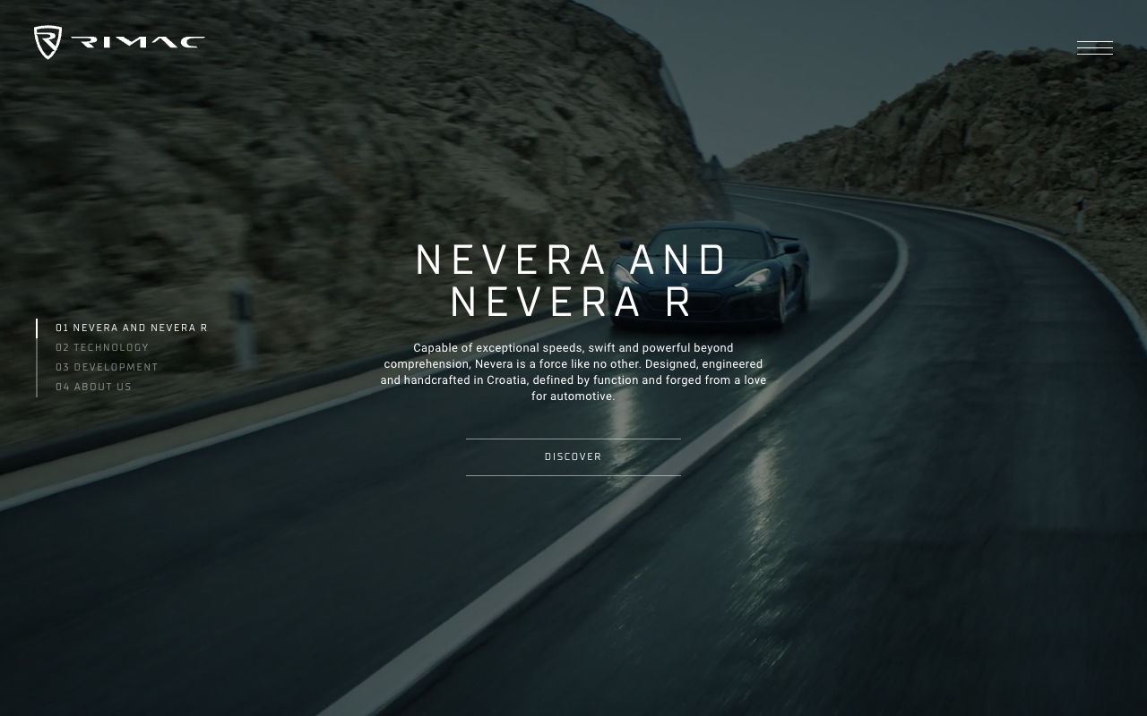 Rimac Automobili website screenshot