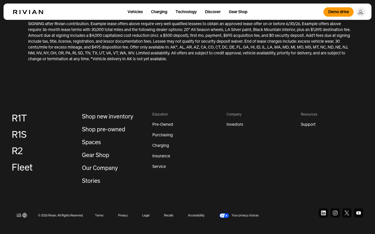 Rivian Automotive screenshot