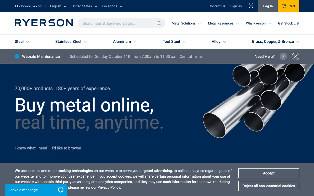 Ryerson Holding screenshot
