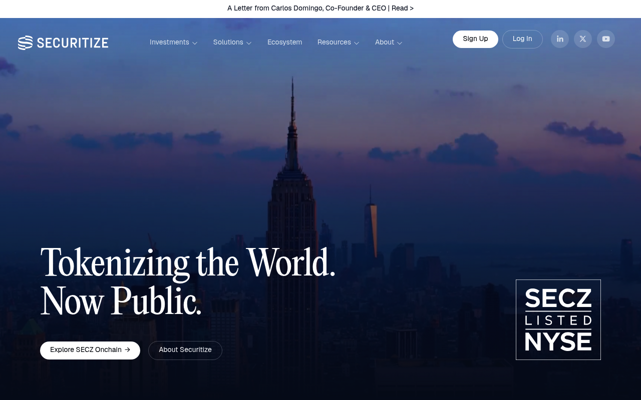 Securitize screenshot