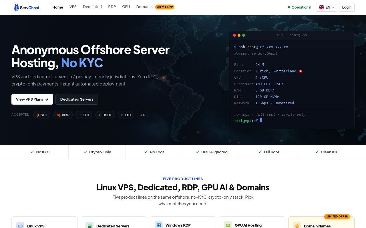 ServGhost Agent API screenshot