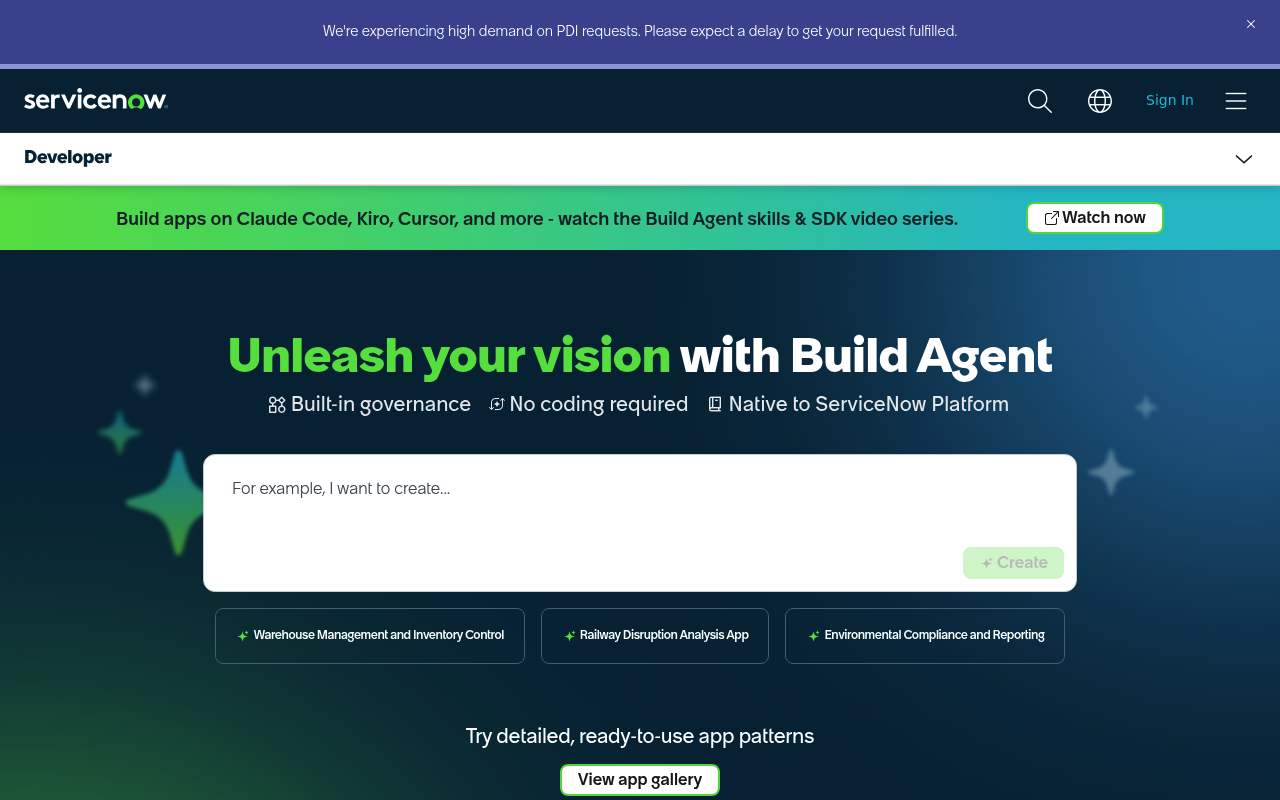 ServiceNow (alias) screenshot