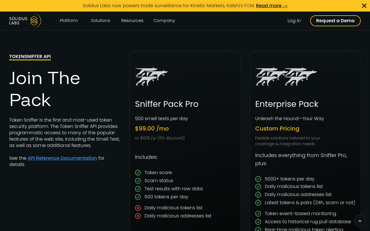 Solidus Labs screenshot
