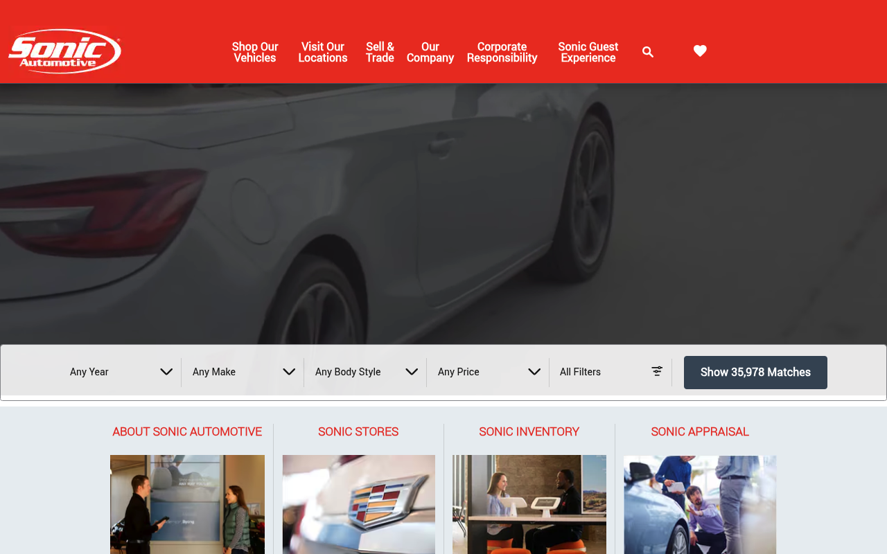 Sonic Automotive screenshot