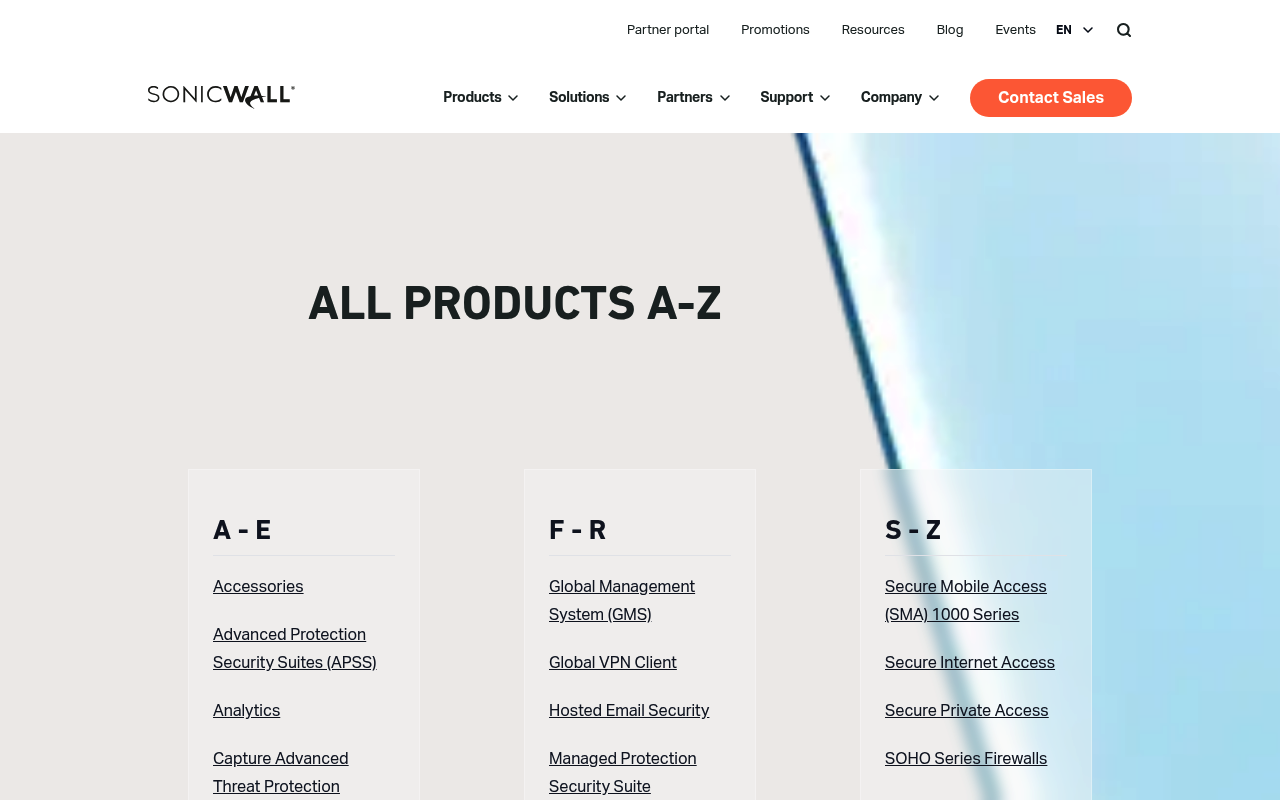 SonicWall screenshot