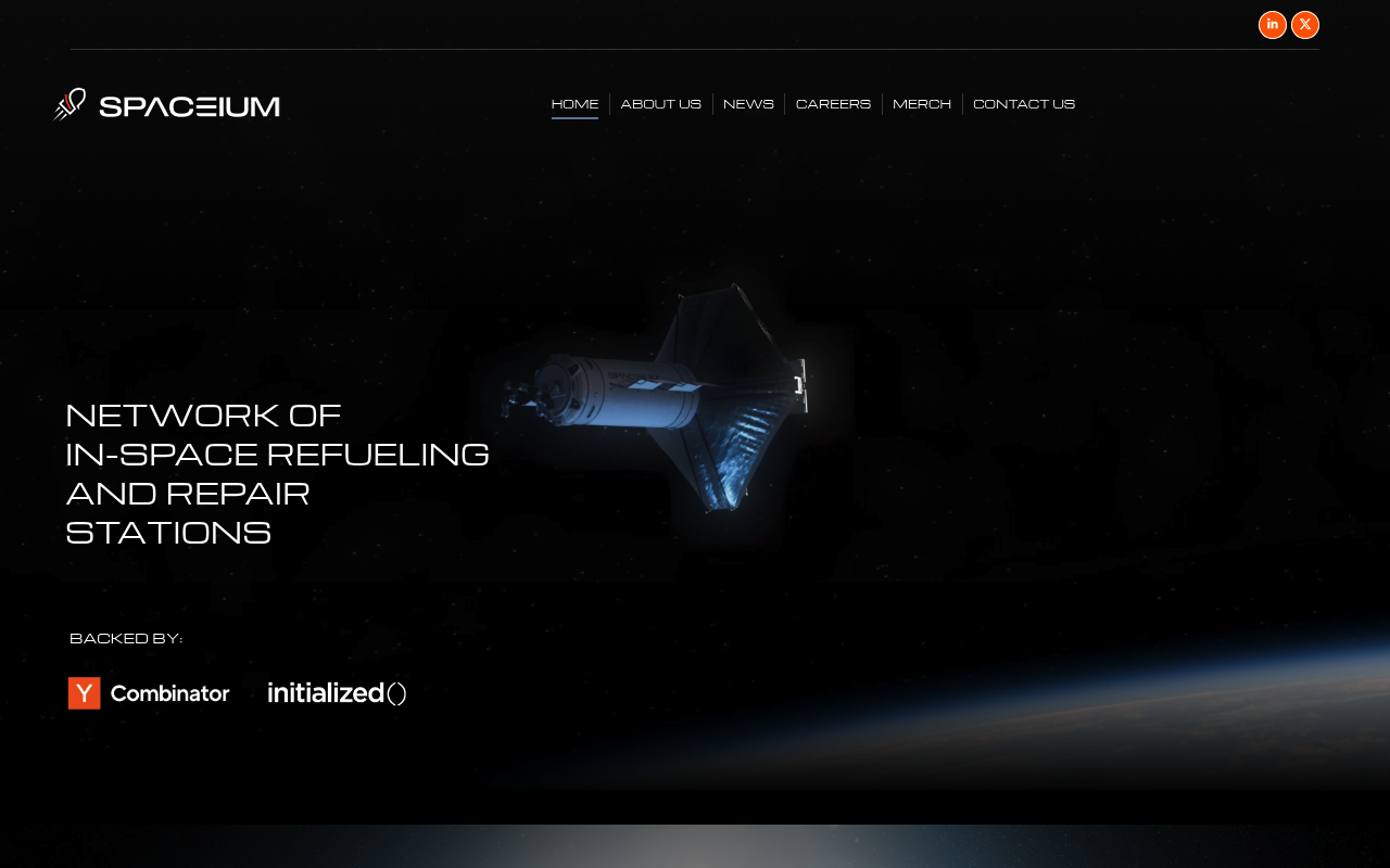 Spaceium website screenshot