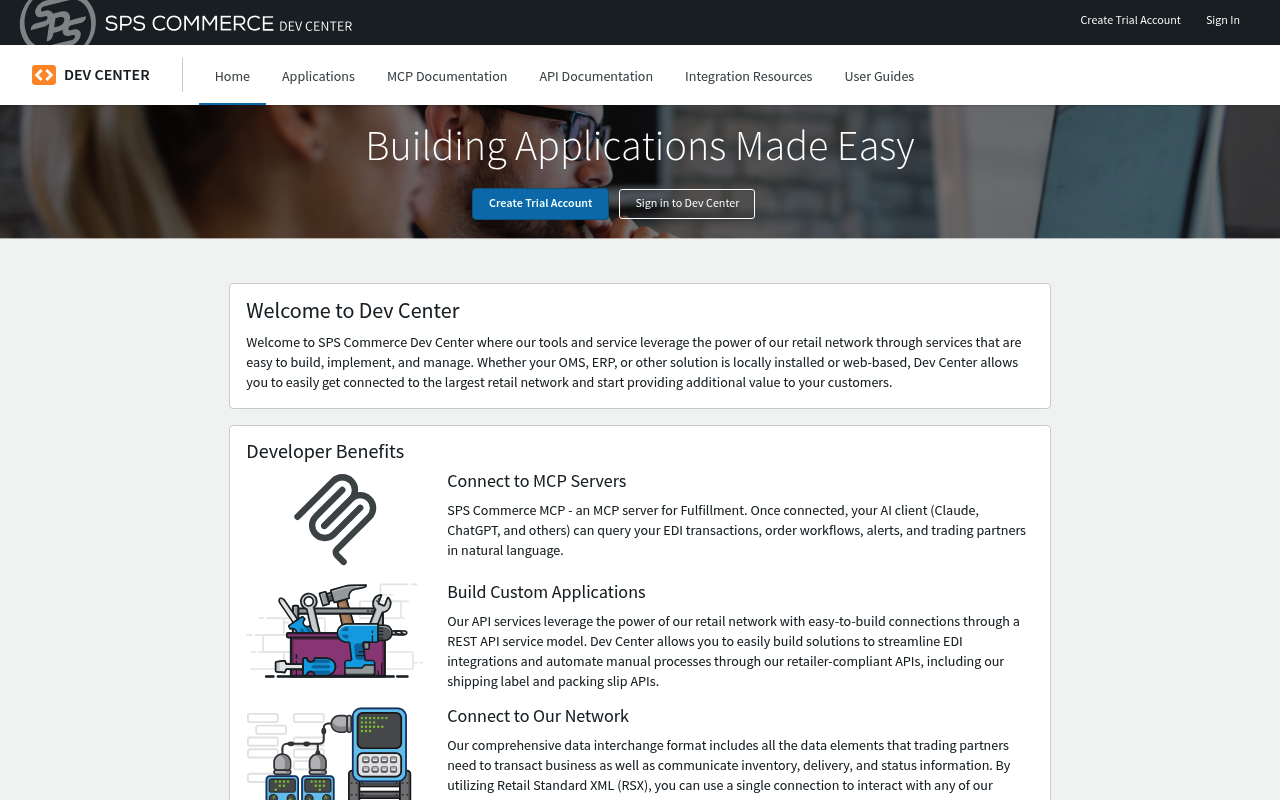 SPS Commerce website screenshot