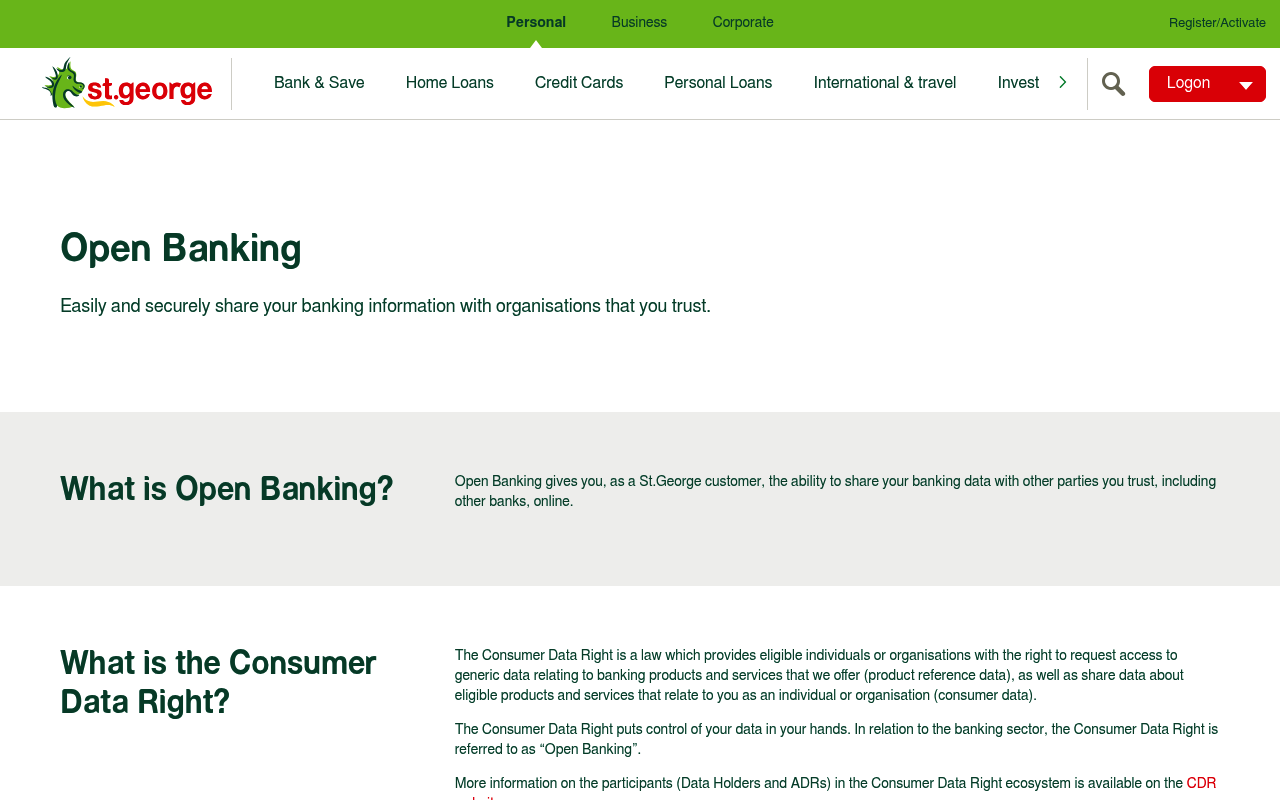 St.George Bank screenshot