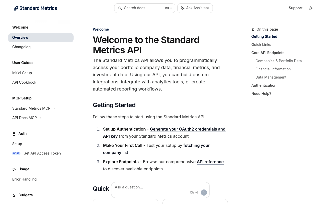 Standard Metrics screenshot