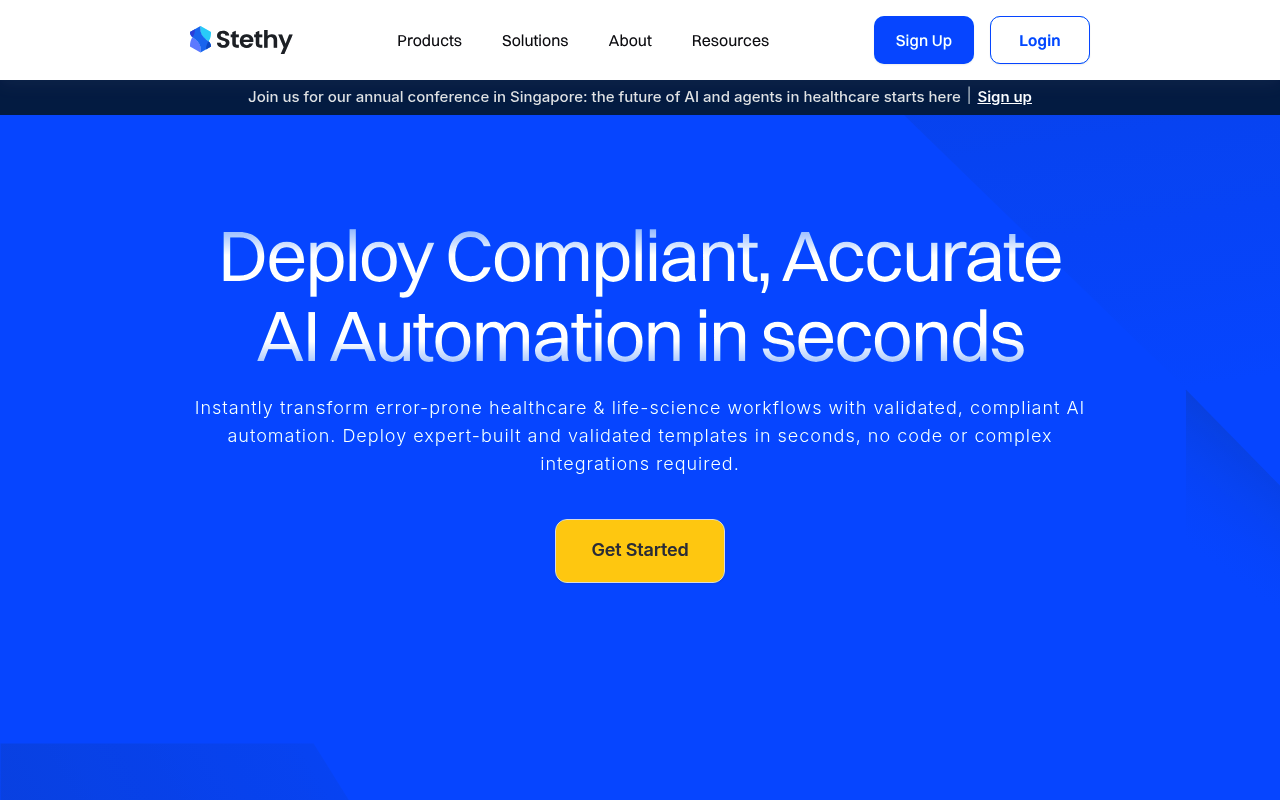 Stethy website screenshot
