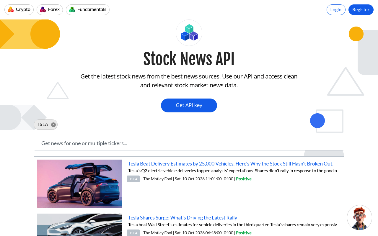 StockNewsAPI screenshot
