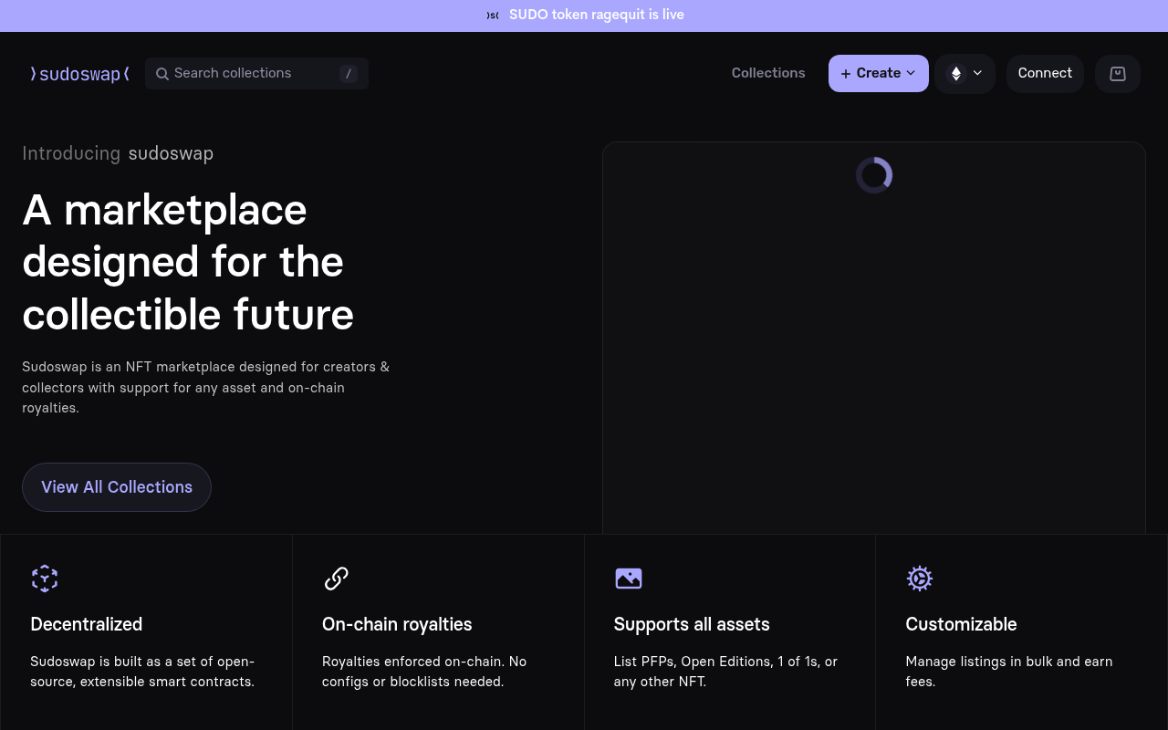 Sudoswap screenshot