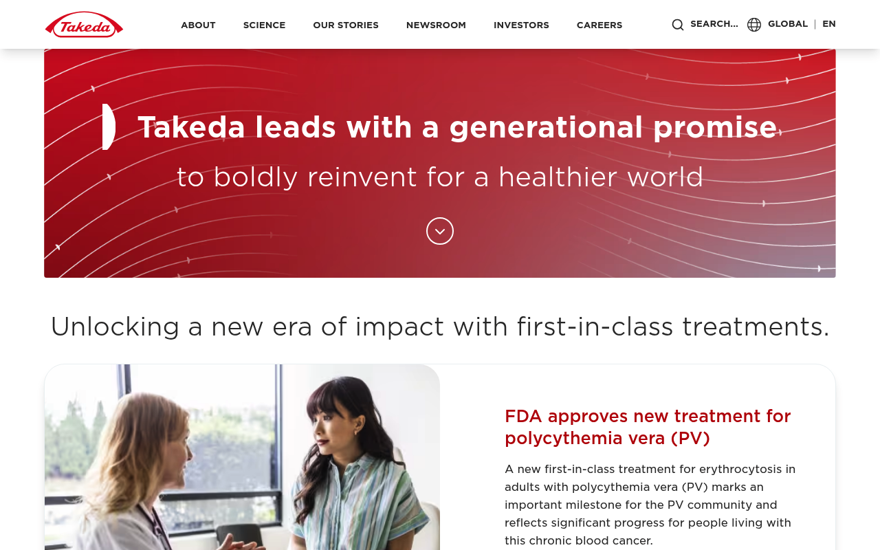 Takeda Pharmaceutical Company screenshot