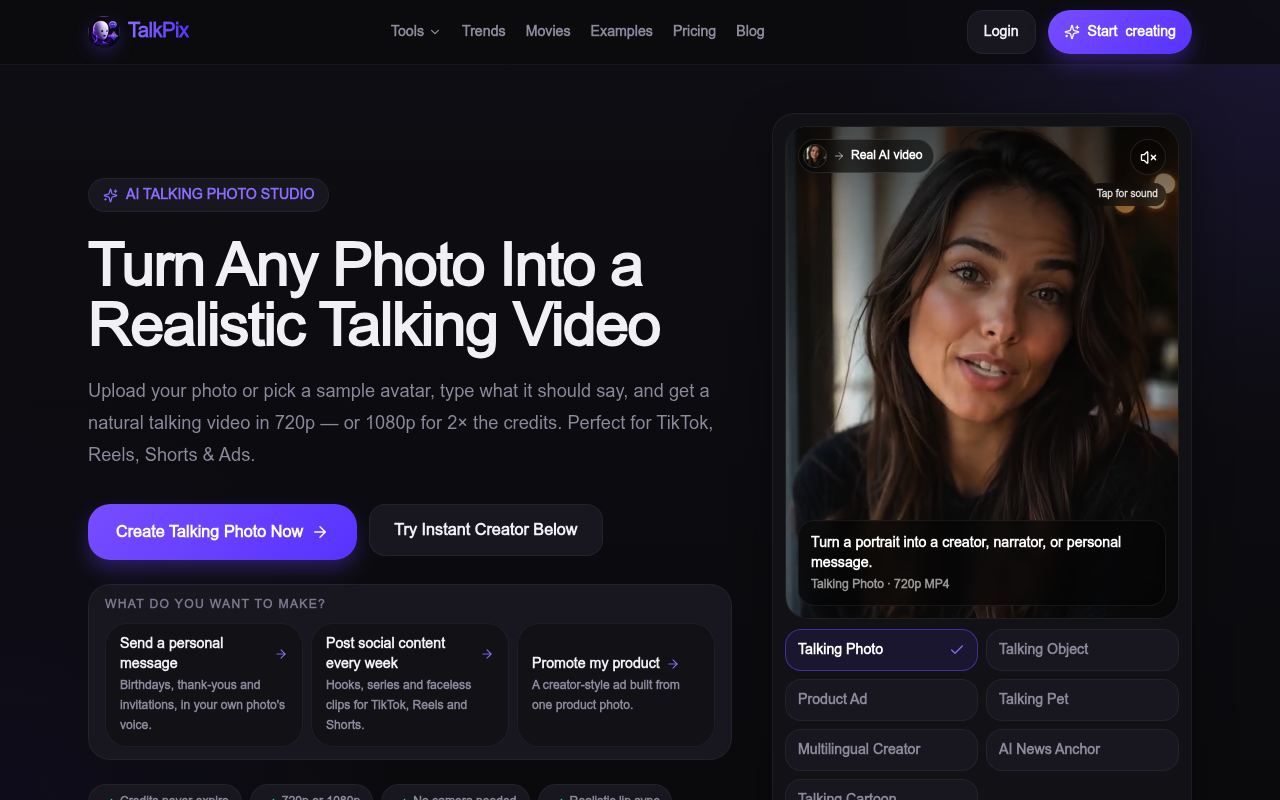 TalkPix API screenshot
